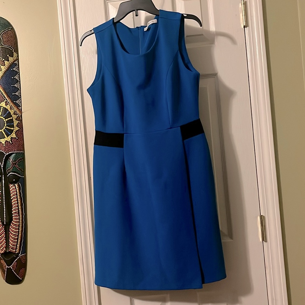 Women’s Signature Collection Blue & Black  Dress Wide Strap Plus Size 10/12